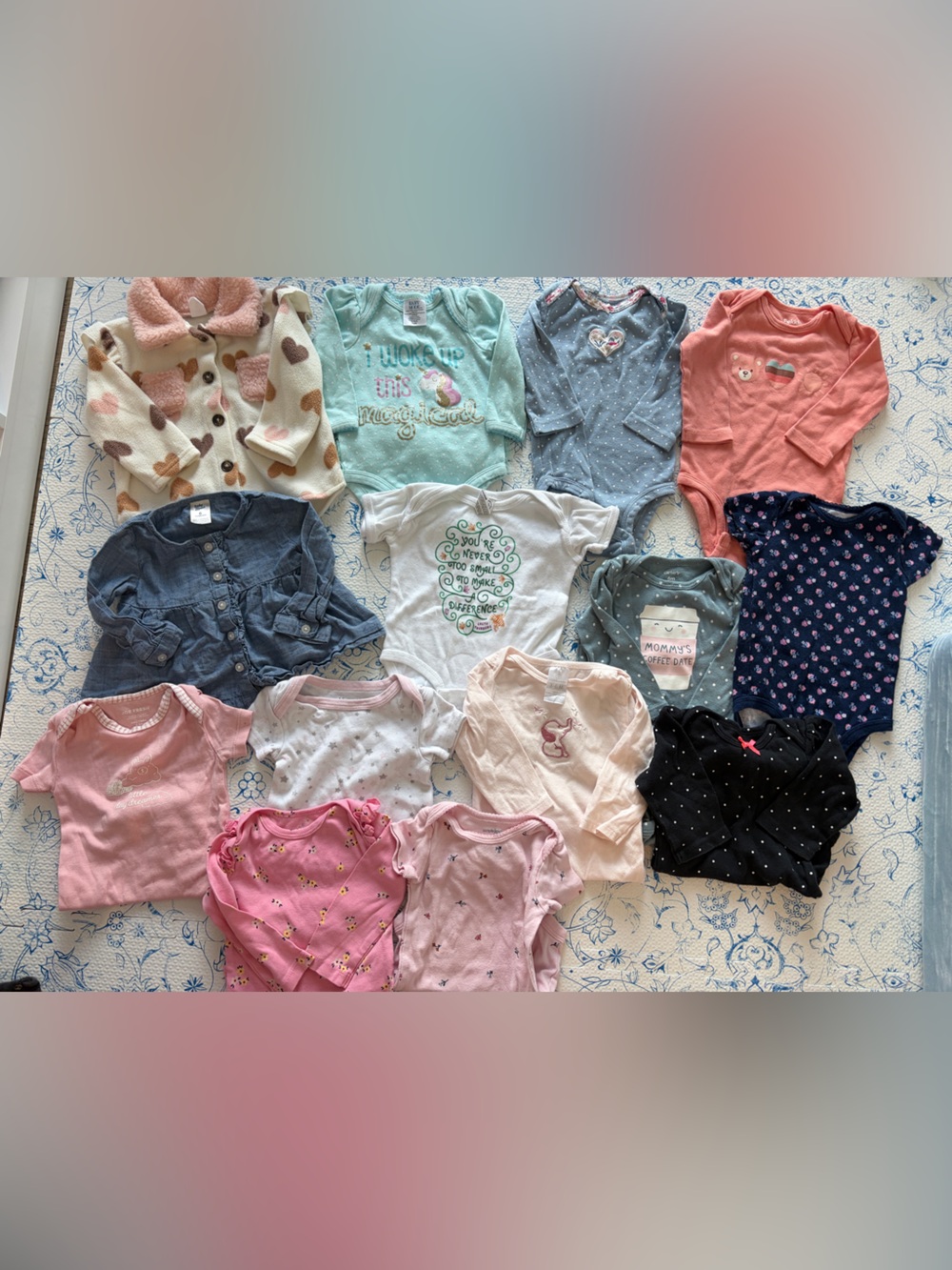Baby Girls Mixed Onesie and Tops Bundle